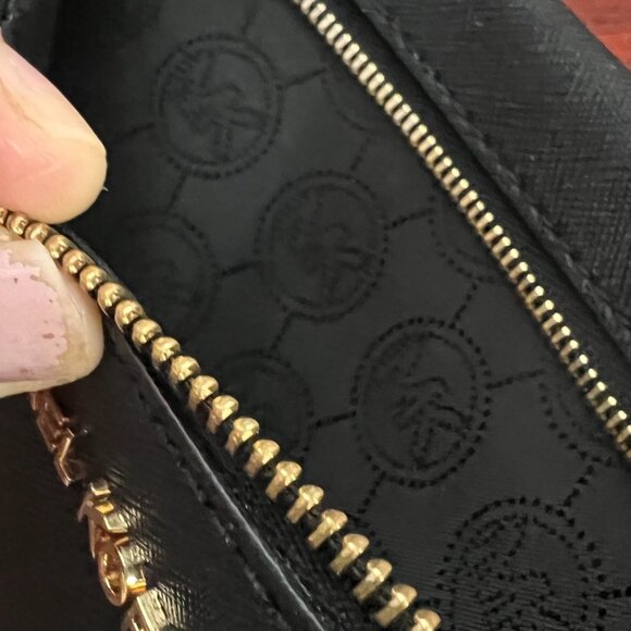 Michael Kors Jet Set Zip Clutch Large Black - Picture 5 of 9